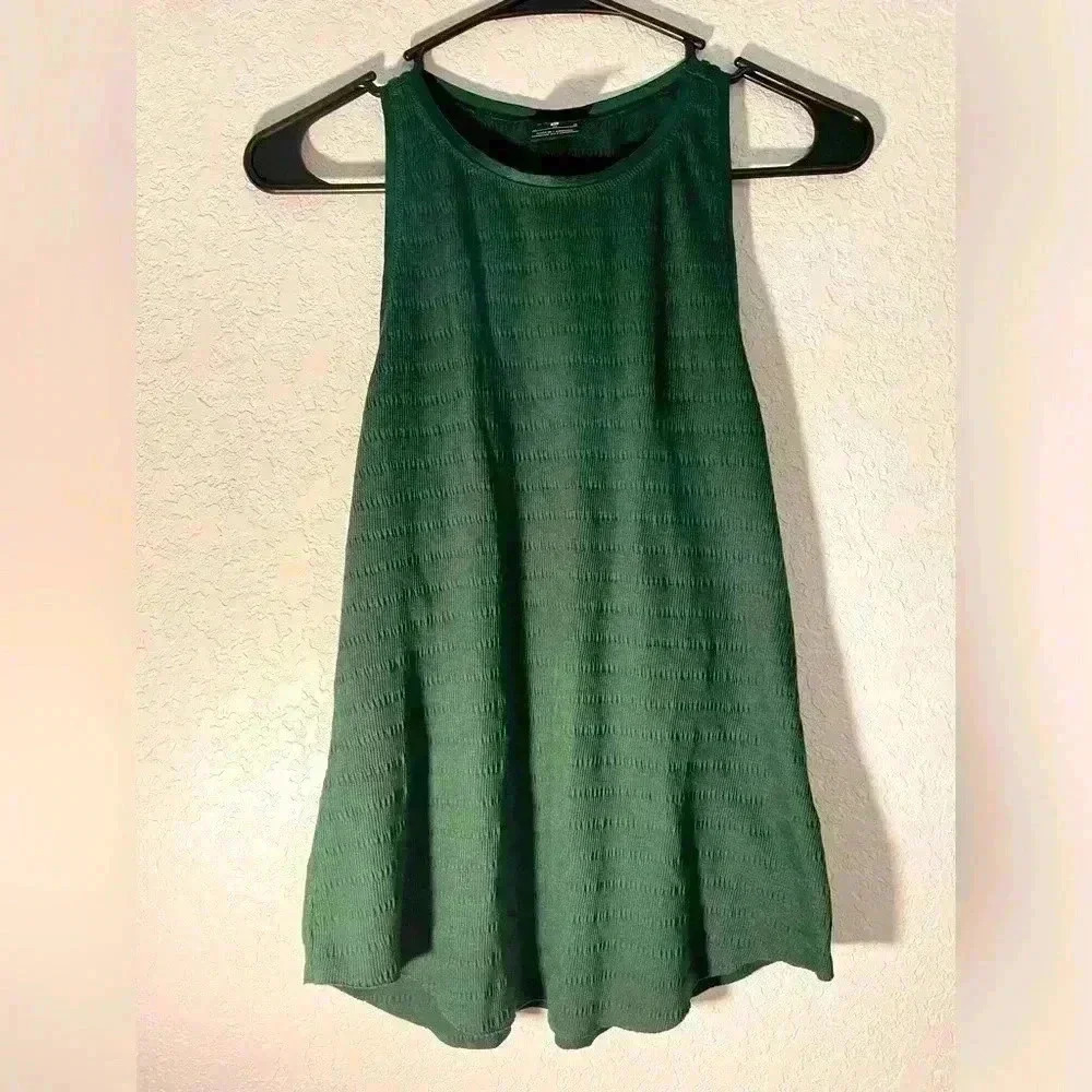 NIKE Yoga Dri Fit Knit Sleeveless Training Tank Top DM1642-397 Green Size Small
